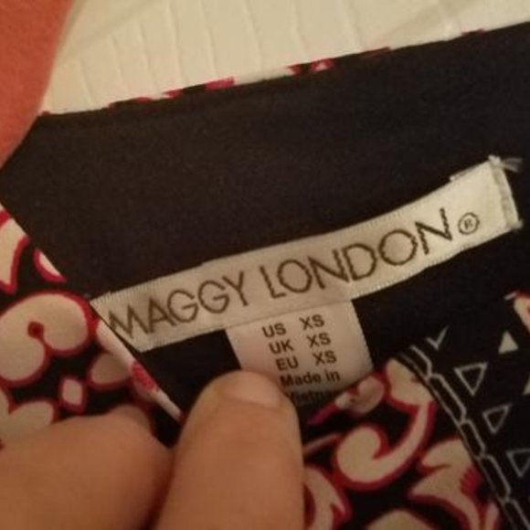 Maggy London Scarlet & Black Julianne Midi Work/Of - Picture 4 of 5